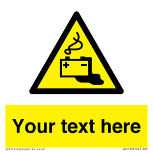 Custom Battery Charging Sign